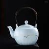 Ensembles de voies de thé Pot de poutre en or céladon simple grande capacité avec un restaurant de théâtre filtre Kettle Plain Tea Set chinois Single