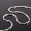 2022 Hot Sale Custom Chain 5Mm Round Moissanite Diamond Tennis Necklace Men's Party Jewelry 20 Inch