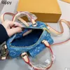 7A designer denim bag womens mini bag jacquard embroidered speed handbag fashion brand women shoulder crossbody womens bags