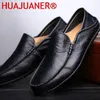 Casual Shoes Men Loafers 2024 Leather Moccasins Breathable Sneakers Driving Comfort Flats Plus Size 46