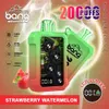 Puff 20K Bang 20000 Puffs LCD Vape Vape Dermable E Cigarettes 0% 2% 3% 5% 25 ml POD PDIEL POD 500MAH Dispositif d'affichage numérique à batterie de batterie rechargeable