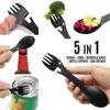 Set di stoviglie 1/2 pcs fork di frutta in acciaio inossidabile cucchiaio di rinforzo nero e posate ispessenti