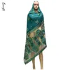 Modne muzułmańskie kobiety afrykańskie Dubaj szalik wielka wielkość haftowa bawełnianie z netto kobiet hidżab sc-86 240403