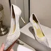 high quality brand designer women high heels runway sexy pointed toe thin heel slip on crystal rhinestone decor female spring summer dress wedding pumps