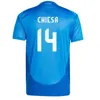 24 25 25 Italia bonucci koszulki piłkarskie 125. ikona fanów gracz 2023 2024 Home Verratti Jorginho insigne Belotti Barella Chiellini ItaMini Bambini Football Shirt