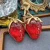 Studörhängen högkvalitativ vintage Strawberry Fashion Märke smycken för kvinnor