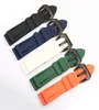 Whole Watch Silicone Watch Strap BlackBlueGreenOrangeWhite Watchband rubber 22mm 24mm fit PAM5000724