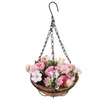 装飾的な花の装飾寝室人工花吊りバスケット屋外キッチンの装飾バスケット