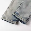 Erkek kot pantolonlu yama bisiklet bisikleti sokak giysi yaması elastik denim pantolon sıkı konik pantolon2403