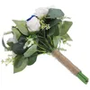 Decorative Flowers Ornaments Tossing Rustic Bouquet Artificial Flower Bridal Decorations Beach Wedding Bouquets White Bridesmaid