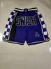 Män Throwback Basketball Shorts Pocket Blue Black Red Yellow Purple White Gold 2024-34