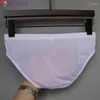 Underpants Breathable Ice Silk Men Briefs Ultra-thin Transparent Seamless Low Waist Sexy Panties Elastic Underwear Lingerie