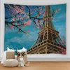 Tapices Paris Tower Tapestry Mandala Wall Hanging Boho Boho Romance Display Bedroom Alfombra Costa de sofá 11 Tamaño