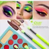 Docolor Eye makeup brushes set 15Pcs Neon Green Eyeshadow Makeup Professional Eyebrow Blending Eyeline Eyelash 240403