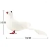 Garden Decorations Artificial White Pigeon For Wedding Home Decoration Simulation Foam Feather Birds Spread Wings Peace Handcrafts