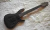 Factory Custom Transparant Black 7 Strings Electric Guitar met Flame Maple Veneerhh PickupShigh QualityCan worden aangepast1930310