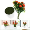 Decorative Flowers Artificial Potted Fruit Tree Realistic Orange Bonsai Ornament Decor