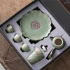 TeAware Setleri Yaratıcı Japon Çay Seti Ev Seramik Kupası Teapot Basit Taşınabilir Açık Dış Mekan Seyahat Bir Pot Üç Bardak