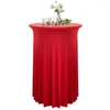 Table Cloth 60/80X110Cm Round Spandex Cocktail Tablecloth Skirt Elastic Cover High Top Bar Outdoor Wedding Party Banquet