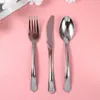 Disposable Dinnerware Cutlery Serving Spoons Party Tableware Plastic Utensils Supplies Single Use Dinner Plates Set