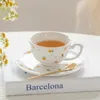 Wine Glasses Small Broken Flowers Japanese Style Coffee Cup Home Ins Ceramic And Saucer Set High Value Afternoon Tea Tableware Flower