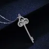 Designer Brand 925 Silver Pendant 1 Claw Mosan Diamond Necklace Womens Fashion TIFFAYS KEY NY COLLABONE