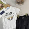 New kids designer clothes girls overskirt baby tracksuits Size 90-150 CM Short sleeved T-shirt and black short skirt 24April