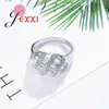 Anillos de racimo Llegada de moda White CZ 925 STERLING SILE SILE SALLE 6 7 8 9 10 Joyas para mujeres Regalo de boda bonita Bijoux