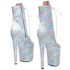 Zapatos de baile Laijianjinxia moda de cuero genuino superior 20 cm/8 pulgadas pole dance plataforma de tacón alto botas modernas para mujeres 210