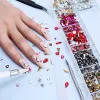 Dispositivi Nailbat Art Flatback Rhinestone Set 2500pcs/Box Diamond di cristallo di vetro AB a forma di griglie con 1 Penna per decorazioni per decorazioni