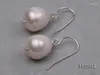 Stud-oorbellen unieke pareljuwelen 10-11 mm witte druppelvormige zoetwateroorring