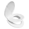 Covers Toilet Seat with Builtin Training Seat Space Saving Solution V Shape White