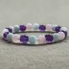 MG2107 Aquamarine Amethyst Madagascar Rose Quartz Bracciale gemma mista Nuovo arrivo Womens Chakra Yoga Mala