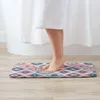 Carpets Happy Kilim Match dans Coral et Blue Entrance Door Mat Bath Bath Danilo Petrucci Italie Italian Petruxx Rider Sports Sports Racer