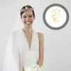 Fleurs décoratives 50pcs Tite de fleur artificielle avec bâtons de perle Bouche de création Bouquet de mariée Picks DIY Crafts for Year Wedding Party