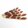 Ballpoint Pens New Huali Maple parquet ballpoint pen solid wood black needle like refill 0.7 rotation H240407