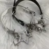 Sweet Cool Y2K Punk Hollow Star Pentagram Collier pour femmes RIVETS HIP HOP CHARMES CHARMES Gothic Choker Trend 2023 Bijoux 240403