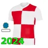 2024 Euro Cup Croatia Soccer Jersey New 2024 Croatie National Team 24 25 Football Jersey Men Kids Kit Set Home White Away Blue Men Uniform MODRIC KOVACIC PASALIC PERISI