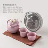 Teaware -sets Travel Tea set een pot twee kopjes dames Express Cup Outdoor draagbare tas