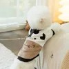 犬のアパレル冬の子犬服かわいい動物の形を引くフリース濃厚な温かいセータープードルテディビチョン漫画プルオーバー