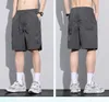 Casual shorts for Men Summer Ice Silk dunne gesneden bijgesneden broek breed en veelzijdige losse rechte tube werkkleding