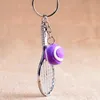 Keychains Lanyards Tennis Racket Keychain - Cute Sport Mini car 6 color Pendant Keyring Sports Key Chain Who love sports Gifts 17248 Q240403