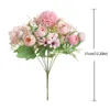 Decoratieve bloemen Kunstmatige zijde Rose pioenroos kleine maisy hydrangea boeket arrangementen bruiloft decoratie decor