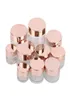 Frosted Glass Cream Jar Clear Cosmetic Bottle Lotion Lip Balm Container med Rose Gold Lid 5G 10G 15G 20G 30G 50G 100G3234194