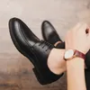 Casual Shoes Korean Trend Men Brown Oxfords Leather Handmade Comfortable Formal Dress Flats Lace-Up