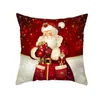 Pillow 2024 3pcs 45cm Christmas Covers Cartoon Santa Pillowcase Family Living Room Car Bed Decoration Snowman Year Gift