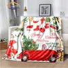 Blankets Christmas Blanket Santa Claus Bedroom Livingroom Sofa Flannel Children Gifts Home Decor Warm Bedspread