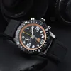 مصمم مشاهدة رجال مشاهدة الفاخرة الكوارتز wristwatch الموضة Navitimer Chronograph الياقوت الأزياء Montre de Luxe Colored Rubber Strap Breitling 06