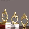 Arts et artisanat Créativité Résine Old Abstract Hollow Out Man Olden Sculpture Human Sculpture Fournishins Modern Home Decoration Accessoriesl2447