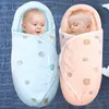 Dekens hibobi baby swaddle wrap deken voor geboren en baby zachte dikke katoenen slaapzak met verstelbare vleugels